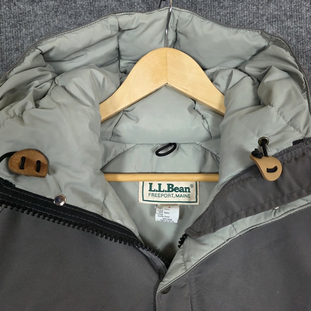 Vintage LL Bean Goose Down Parka Jacket Mens M Puffer Coat Freeport Maine USA - Picture 3 of 13